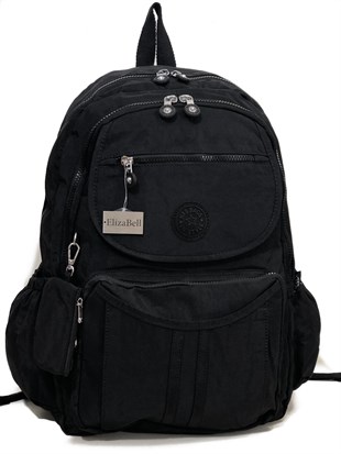 Kadın sırt çantası ve okul çantası krinkıl kumaş ebat 45cm35cm siyah